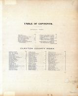 Table of Contents, Clayton County 1902